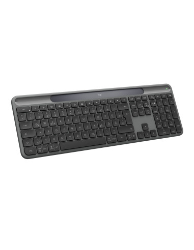 Logitech Signature Slim Solar+ K980 Klawiatura Uniwersalne Rf Wireless + Bluetooth Qwertz Niemiecki Grafitowy