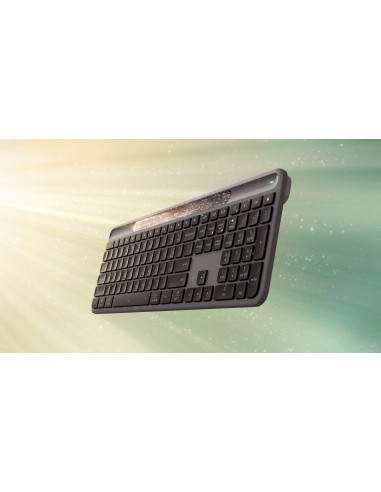 Logitech Signature Slim Solar+ K980 Klawiatura Uniwersalne Rf Wireless + Bluetooth Qwertz Niemiecki Grafitowy