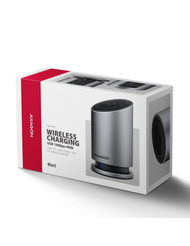 Axagon Hmc-Wl9 Stacja Dokująca Przewodowa Usb 3.2 Gen 2 (3.1 Gen 2) Type-C Szary