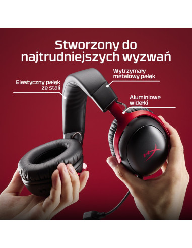 Hyperx Cloud Iii Wireless – Bezprzewodowy Zestaw Słuchawkowy Do Gier (Czarno-Czerwony)