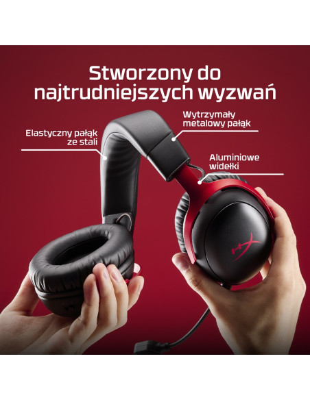 Hyperx Cloud Iii Wireless – Bezprzewodowy Zestaw Słuchawkowy Do Gier (Czarno-Czerwony)