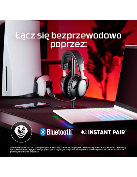 Hyperx Cloud Iii Wireless – Bezprzewodowy Zestaw Słuchawkowy Do Gier (Czarno-Czerwony)