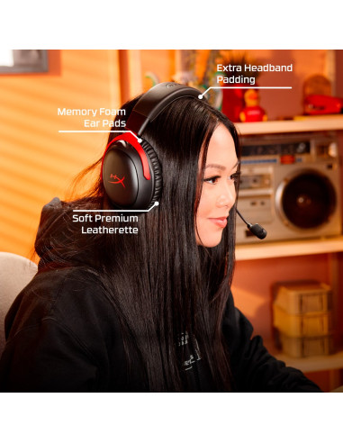 Hyperx Cloud Iii Wireless – Bezprzewodowy Zestaw Słuchawkowy Do Gier (Czarno-Czerwony)