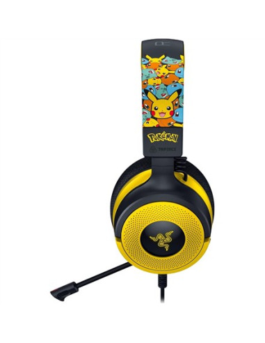 Razer Kraken V4 X Pokemon Zestaw Słuchawkowy Przewodowa Opaska Na Głowę Gaming Usb Type-C / Usb Type-A Czarny, Żółty