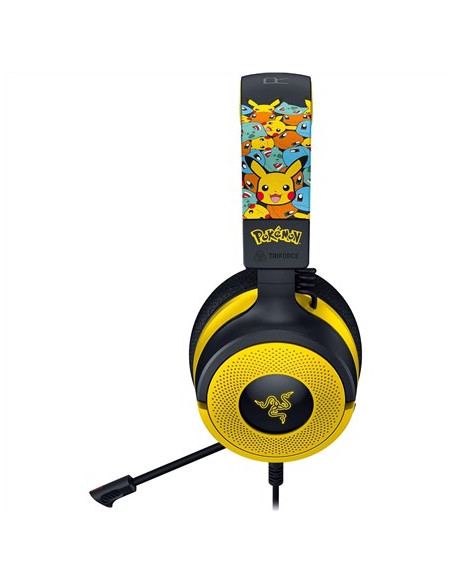 Razer Kraken V4 X Pokemon Zestaw Słuchawkowy Przewodowa Opaska Na Głowę Gaming Usb Type-C / Usb Type-A Czarny, Żółty