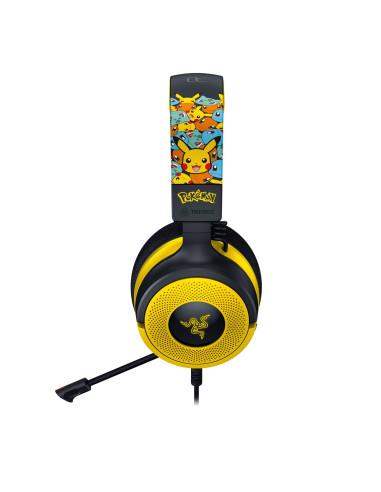 Razer Kraken V4 X Pokemon Zestaw Słuchawkowy Przewodowa Opaska Na Głowę Gaming Usb Type-C / Usb Type-A Czarny, Żółty