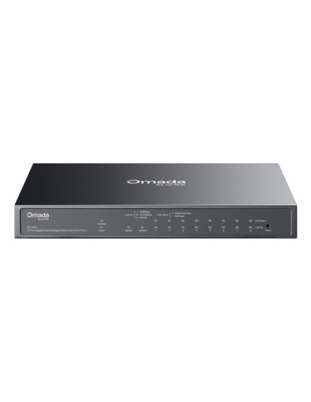 Tp-Link Omada Es210Gp Przełącznik Sieciowy Zarządzany L2 Gigabit Ethernet (10/100/1000) Obsługa Poe Din Rail Czarny