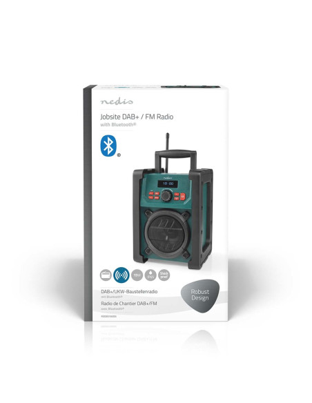 Nedis Rddb3100Gn Radio Przenośny Analogowe I Cyfrowe Czarny, Zielony