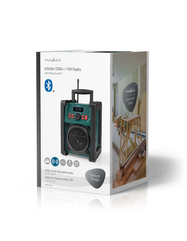 Nedis Rddb3100Gn Radio Przenośny Analogowe I Cyfrowe Czarny, Zielony