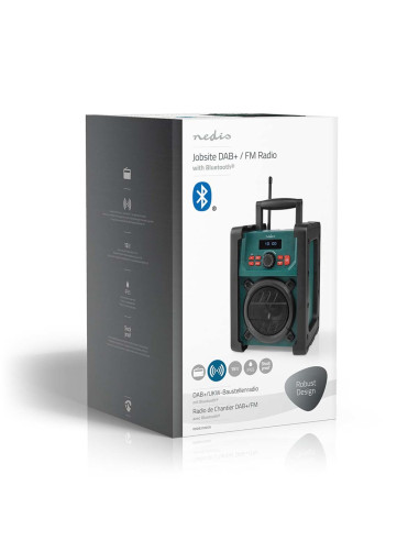 Nedis Rddb3100Gn Radio Przenośny Analogowe I Cyfrowe Czarny, Zielony
