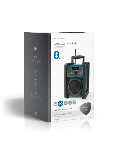 Nedis Rddb3100Gn Radio Przenośny Analogowe I Cyfrowe Czarny, Zielony