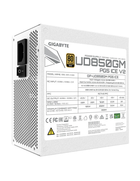 Zasilacz Gigabyte Ud850Gm Pg5 Ice 850W