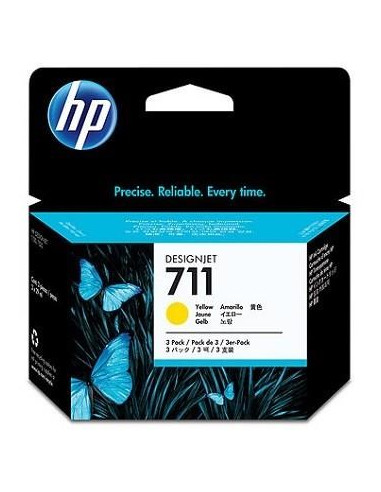 Hp Zestaw 3 Sztuk Żółtych Wkładów Atramentowych 711 Designjet 29 Ml