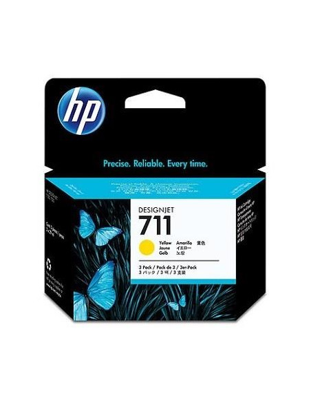 Hp Zestaw 3 Sztuk Żółtych Wkładów Atramentowych 711 Designjet 29 Ml