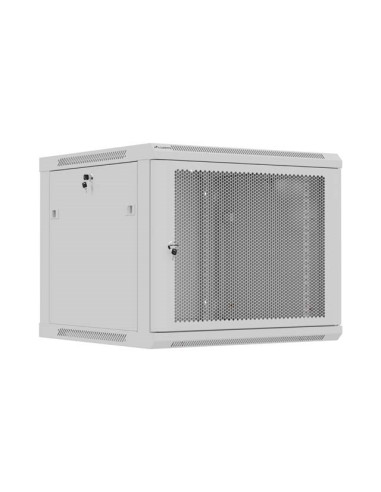 Szafa Instalacyjna Rack Wisząca 19" 9U 600X600 Szara Drzwi Perforowane Lanberg (Flat Pack)