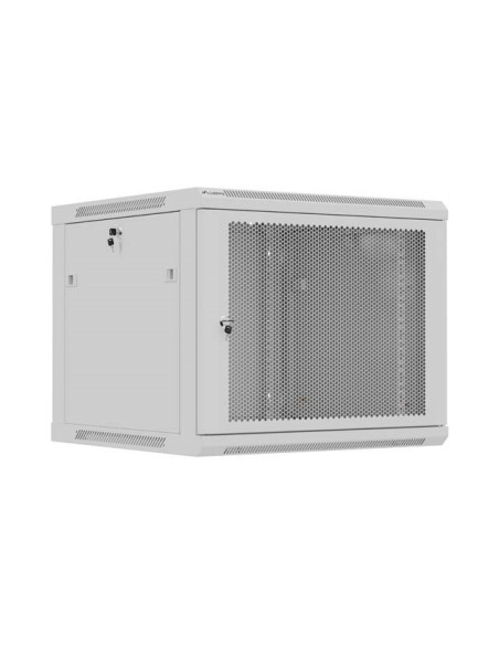 Szafa Instalacyjna Rack Wisząca 19" 9U 600X600 Szara Drzwi Perforowane Lanberg (Flat Pack)