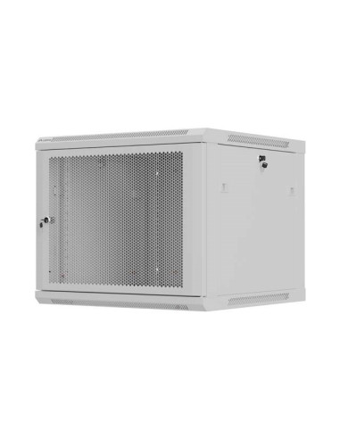 Szafa Instalacyjna Rack Wisząca 19" 9U 600X600 Szara Drzwi Perforowane Lanberg (Flat Pack)