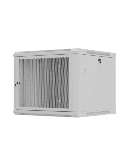 Szafa Instalacyjna Rack Wisząca 19" 9U 600X600 Szara Drzwi Perforowane Lanberg (Flat Pack)