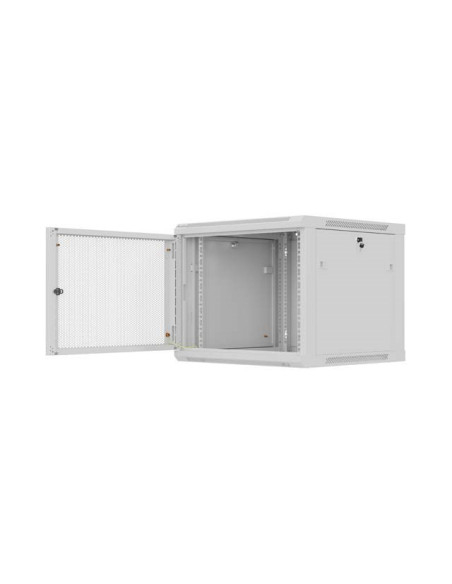 Szafa Instalacyjna Rack Wisząca 19" 9U 600X600 Szara Drzwi Perforowane Lanberg (Flat Pack)