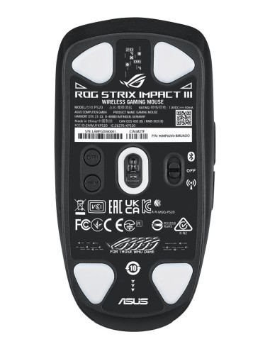 Asus Rog Strix Impact Iii Wireless Myszka Gaming Oburęczny Rf Wireless + Bluetooth Optyczny 36000 Dpi