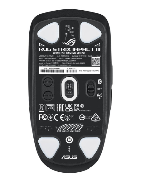 Asus Rog Strix Impact Iii Wireless Myszka Gaming Oburęczny Rf Wireless + Bluetooth Optyczny 36000 Dpi