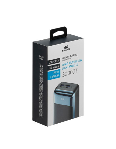 Rivacase Va1080 Bank Mocy Litowo-Polimerowy (Lipo) 30000 Mah Czarny, Niebieski