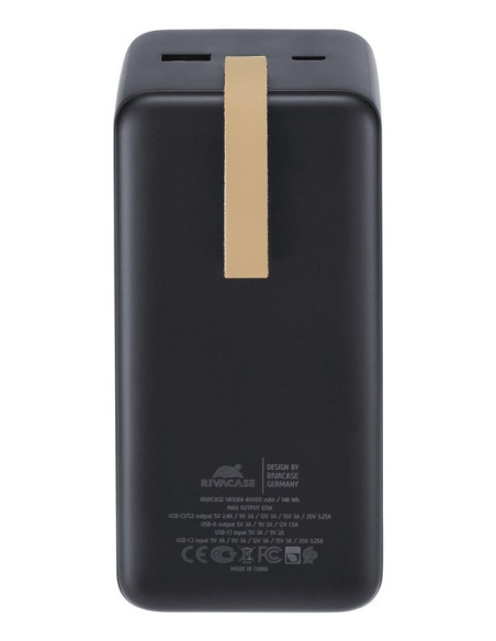 Rivacase Va1084 Bank Mocy Litowo-Polimerowy (Lipo) 40000 Mah Czarny