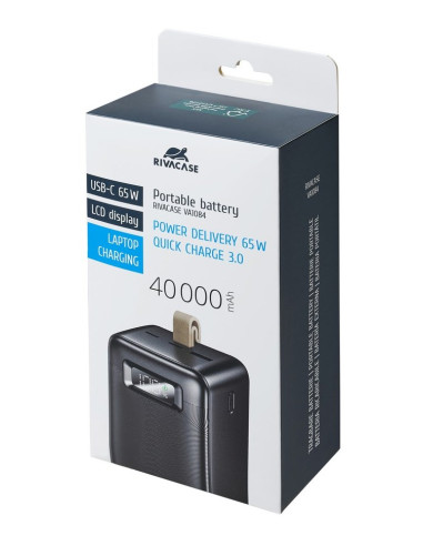 Rivacase Va1084 Bank Mocy Litowo-Polimerowy (Lipo) 40000 Mah Czarny