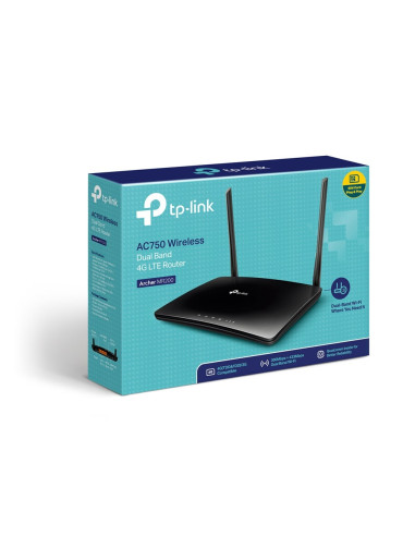 Tp-Link Archer Mr200 Router Bezprzewodowy Fast Ethernet Dual-Band (2.4 Ghz/5 Ghz) 4G Czarny