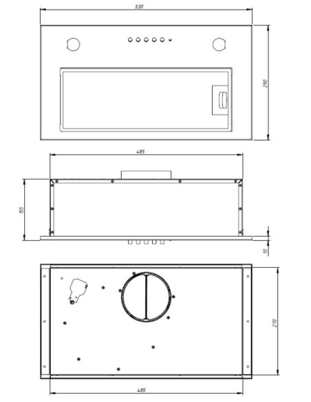 Okap Podszafkowy Wkład Do Zabudowy Akpo Wk-7 Micra 60 Biały (530Mm  Kolor Biały)