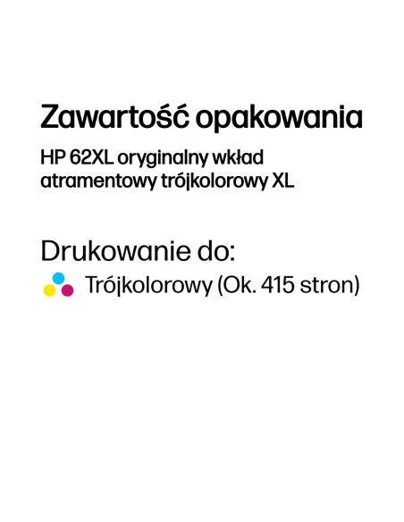Hp 62 Xl Ink Color C2P07Ae