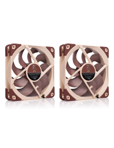 Noctua Nf-A12X25 G2 Pwm Sx2-Pp System Chłodzenia Komputerów Obudowa Komputera Wentylator 12 Cm Beżowy 2 Szt.