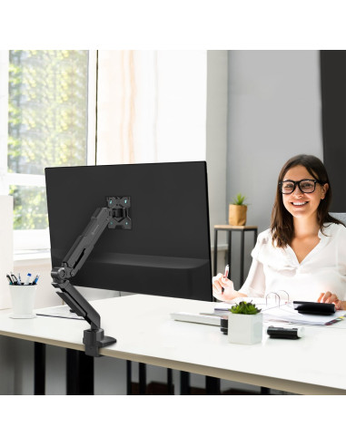 Onkron G90-B Uchwyt Biurkowy Obrotowo-Nachylny Do Monitora 13"-34" Maks 10 Kg, Z Obracaniem, Czarny