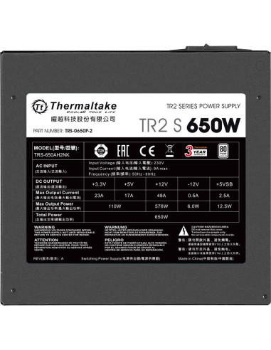 Thermaltake Tr2 S 650W Moduł Zasilaczy 20+4 Pin Atx Atx Czarny