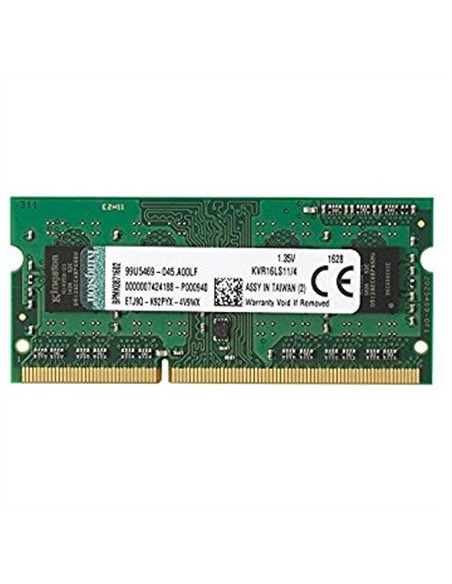 Pamięć Kingston Kvr16Ls11/4 (Ddr3 So-Dimm  1 X 4 Gb  1600 Mhz  Cl11)