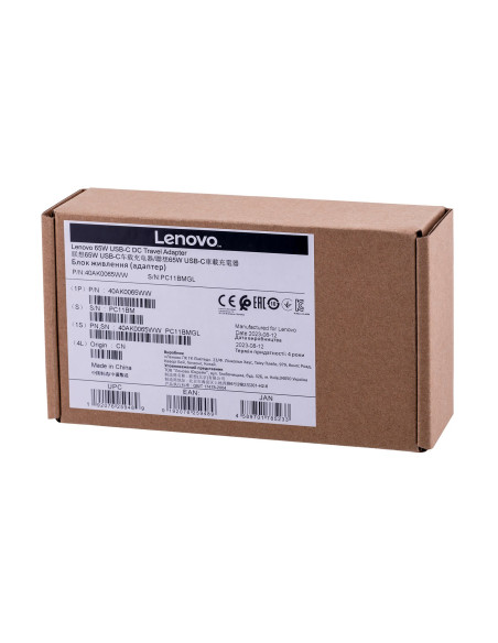 Zasilacz Samochodowa Lenovo 65W Usb-C Dc Travel Adapter 40Ak0065Ww Do Notebooka Ibm, Lenovo (65W  Usb Typ C X Usb Typ C)