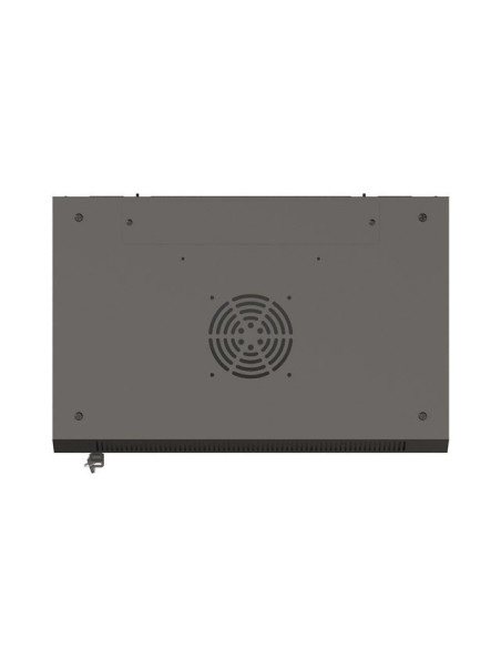Lanberg Szafa Instalacyjna Rack Wisząca 19" 9U 540X350 Czarna Drzwi Przeszklone (Flat Pack)