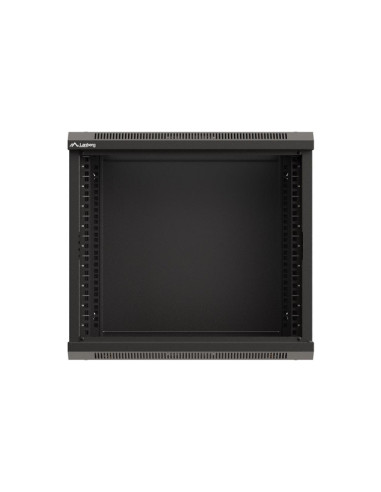 Lanberg Szafa Instalacyjna Rack Wisząca 19" 9U 540X350 Czarna Drzwi Przeszklone (Flat Pack)