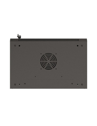 Lanberg Szafa Instalacyjna Rack Wisząca 19" 9U 540X350 Czarna Drzwi Przeszklone (Flat Pack)