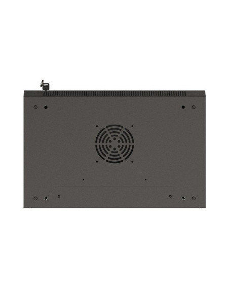Lanberg Szafa Instalacyjna Rack Wisząca 19" 9U 540X350 Czarna Drzwi Przeszklone (Flat Pack)