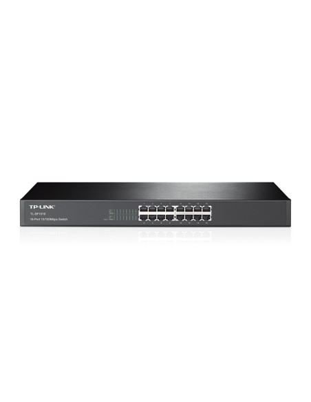 Tp-Link Tl-Sf1016 Łącza Sieciowe Nie Zarządzany Fast Ethernet (10/100) 1U Czarny