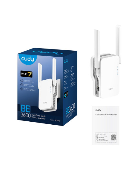 Cudy Re3600 Siatkowy System Wi-Fi Dual-Band (2.4 Ghz/5 Ghz) Wi-Fi 7 (802.11Be) Biały 1 Zewnętrzny