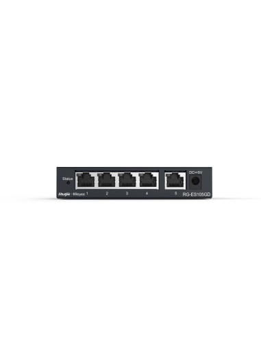 Ruijie Networks Rg-Es105Gd Przełącznik Sieciowy Nie Zarządzany Gigabit Ethernet (10/100/1000) Czarny