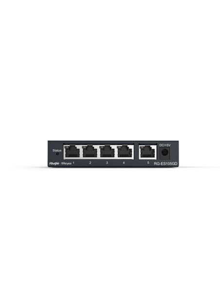 Ruijie Networks Rg-Es105Gd Przełącznik Sieciowy Nie Zarządzany Gigabit Ethernet (10/100/1000) Czarny