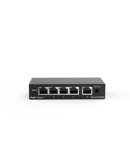 Ruijie Networks Rg-Es105Gd Przełącznik Sieciowy Nie Zarządzany Gigabit Ethernet (10/100/1000) Czarny