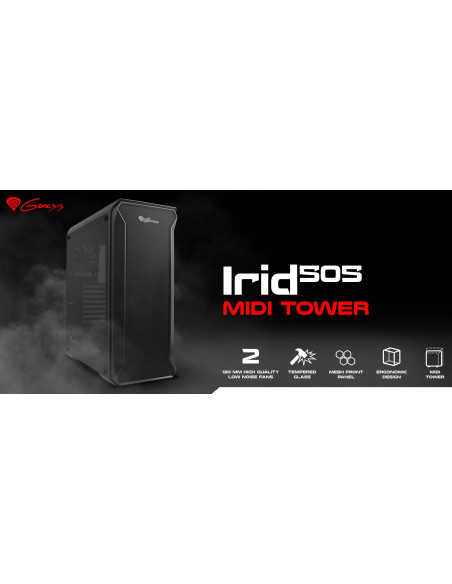 Genesis Obudowa Irid 505 Midi Tower (Z Oknem, Usb 3.0)