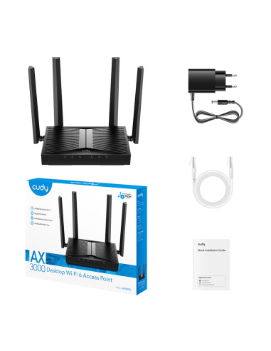 Cudy Ap3000D Punkt Dostępowy Wlan 2402 Mbit/S Czarny