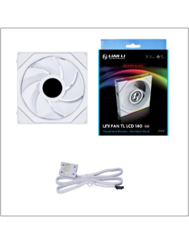 Lian Li Uni Fan Tl Lcd Obudowa Komputera, Procesor Wentylator 14 Cm Biały 1 Szt.