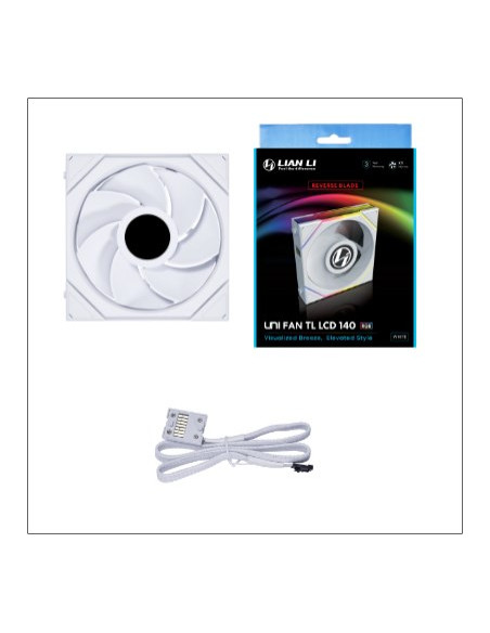 Lian Li Uni Fan Tl Lcd Obudowa Komputera, Procesor Wentylator 14 Cm Biały 1 Szt.
