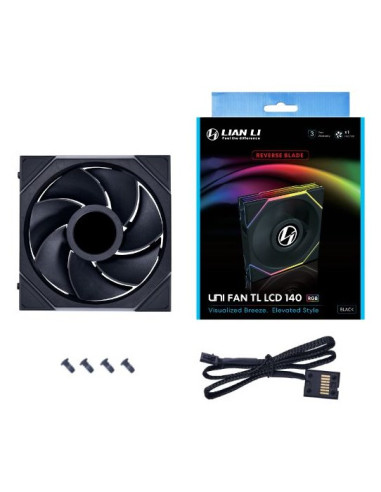Lian Li Uni Fan Tl Lcd Obudowa Komputera, Procesor Wentylator 14 Cm Czarny 1 Szt.